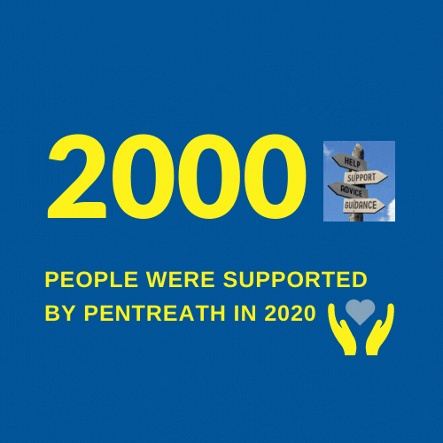 2000 people were supported by Pentreath in 2020